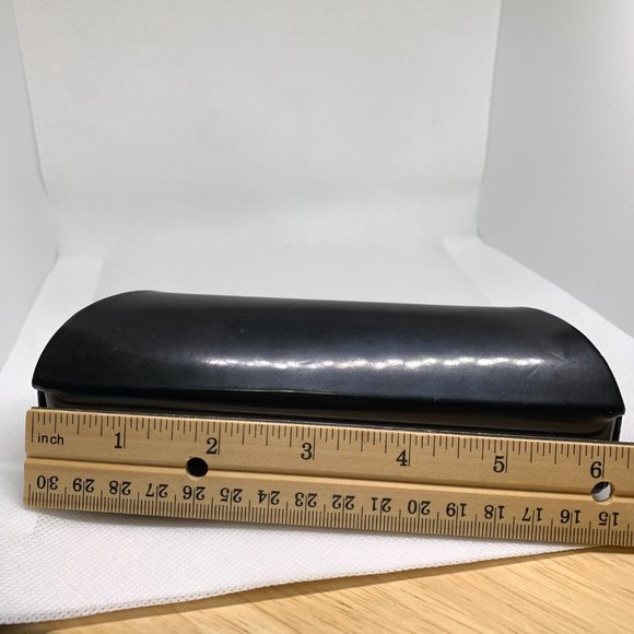 Salvatore Ferragamo NWOT Eyeglasses Case, Cloth Black Faux Leather - Picture 8 of 12